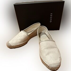GUCCI Auth Espadrilles Beige Like New sz8